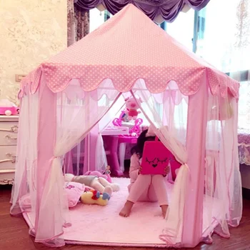 Copii Cortul de Joaca Fairy Casa de Interior și în aer liber, Copiii se Joacă Cort Hexagon Printesa Castel Cort Fete Interioară Playhouse Amuzant Cort Cort