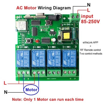 Wifi Modul Releu de 5V DC 32V 250V DC7V-32V AC85-250V 4 CANALE Wireless de Control de la Distanță Comutator de Alergare de Auto-Blocare APP Telefon Pentru Casa Inteligentă