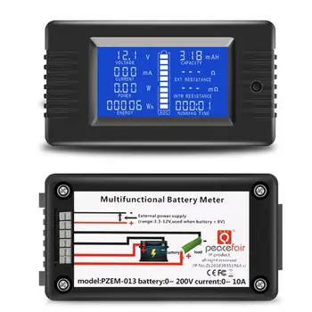 0-200V 50A/100A/200A/300A Capacitatea Bateriei Monitor Tester Tensiune Curent Rezistență Capacitate Watt Putere Contor de Energie