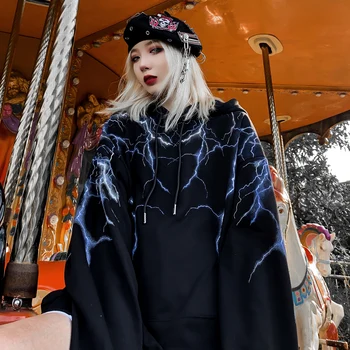 LACIBLE Hip Hop Streetwear Hoodie Mens Fulgere de Imprimare Harajuku Hanorac Tricou Vrac Pulovere cu Gluga din Bumbac Negru Topuri