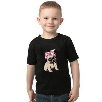 2020 Vara Baieti T Shirt Toddler Fata Teuri Animal Pug tricou pentru Fete din Bumbac pentru Copii Tricouri pentru Copil Băiat Tricouri Copii Topuri