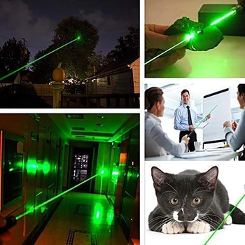ZK20 Laser pointer Verde de Putere Mare Vizibil Raza Reglabila, Focalizare cu Laser 303 Vizibil Lumina Verde laser Baterie 18650