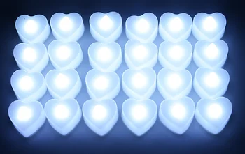 LED-uri electronice lumină de lumânare în formă de inimă lumanare decor cameră.