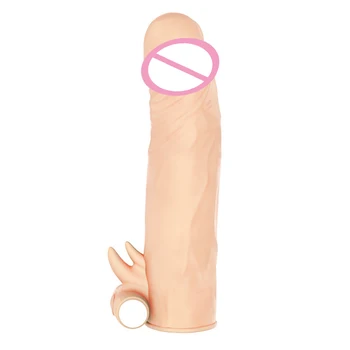 Leten Reutilizabile Prezervativ Penis Sleeve Extender Intarziere Ejaculare Penis Extindere Inel De Penis Adult Jucarii Sexuale Pentru Barbati, Cuplu, Femei