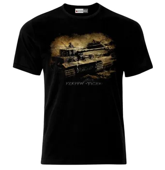 2018 Maneca Scurta din Bumbac Om Îmbrăcăminte Tanc Tiger Armatei germane Panzer WW2 Wehrmacht-ului de Moda T-Shirt Clasic