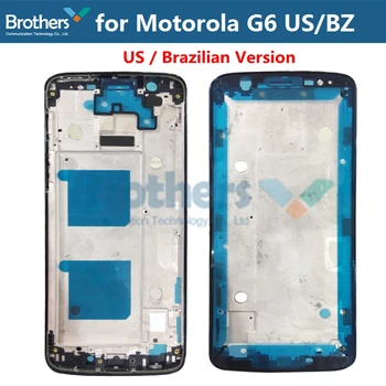 LCD Rama Bezel pentru Motorola Moto G6 Față de Locuințe pentru Moto G6 Piese de schimb Negru Aur Argint Trandafir Albastru Ecran Cadru Frontal