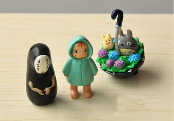 9pcs/lot 3-5cm Anime Totoro Vecinul Meu Nu face Fata Jucărie Hayao Miyazaki Mini Gradina din PVC Figurine Copii Jucarii