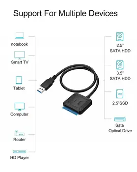 USB 3.0 SATA 3 Cablu Sata La USB 3.0 Adaptor de Până La 5Gbps Suport 2.5/3.5 Inch HDD Extern Hard Disk SSD 22 Pin Cablu Sata III
