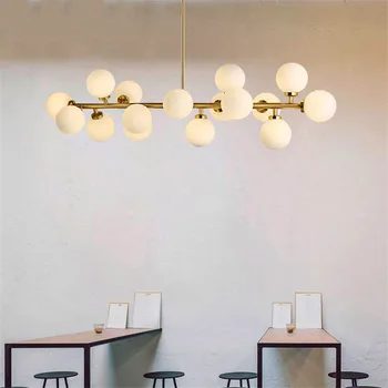 Restaurant Nordic Pandantiv cu Led-uri Lămpi cu Abajur din Sticlă,Modern Luminile Led pentru Sala de Mese Agățat Lămpi Corpuri de Iluminat