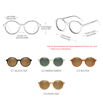 FUQIAN Moda Rotund Polarizat ochelari de Soare Femei Populare de Plastic Mici, Ovale, de sex Feminin de Ochelari de Soare Lumină Greutate Conducere UV400 Ochelari
