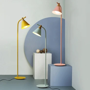 LED Nordic Minimalist Modern, Creativ Dormitor de Culoare Studiu Macarons Lampa de Podea