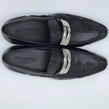 GRIMENTIN moda mens pantofi casual din piele maro negru de nunta pantofi de sex masculin 2017