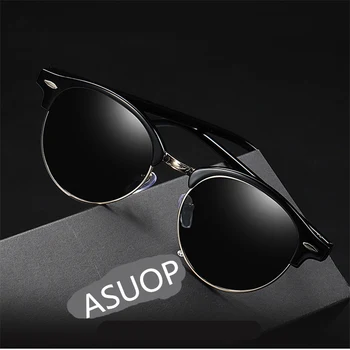 ASOUZ2019 nouă rundă bărbați ochelari de soare UV400 brand de moda doamnelor ochelari retro clasic popular designer de design de ochelari de soare de conducere