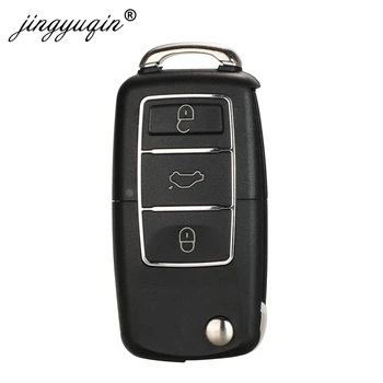 Jingyuqin 10buc 3 butoane Cheie de la Distanță Masina Flip Pliere Cheie Shell Caz Pentru Vw Jetta Golf, Passat, Beetle Skoda Seat Polo B5