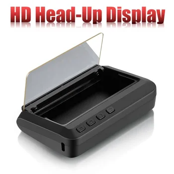 2020 Nou OBD2 HD HUD Oglinda Auto Head Up Display HUD Digital Viteza Proiector de Alarmă de Securitate Temp Apa RPM KMH MPH Vitezometru