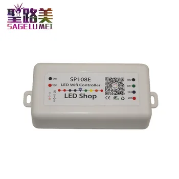 SP108E CONDUS SPI pixel WIFI Controler DC5V 12V 24V de APP telefon inteligent Pentru WS2811 WS2812B WS2813 APA102 Benzi cu LED-uri de Lumină de Bandă