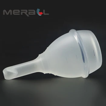 Din Silicon Medical de Calitate Menstrual Cana Anti-scurgere laterale Cu Vane de Golire Perioada Cupe Certificare FDA Produs de Igienă Feminină