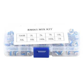 100buc 10 Potențiometru de Valoare Rezistor Variabil Sortiment Cutie Kit RM065