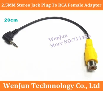 100BUC/LOT Transport Gratuit 4 Poli 2.5 MM Stereo Jack Plug Pentru RCA Feminin Adaptor Pentru GPS AV-in Convertor Video, televiziune prin Cablu