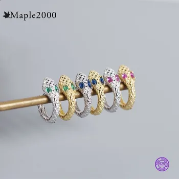 925 sterling silver snake cercei pentru femei lumină de lux cercei de Aur în formă de șarpe cercei ureche catarama 925 de bijuterii de argint