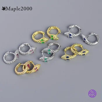 925 sterling silver snake cercei pentru femei lumină de lux cercei de Aur în formă de șarpe cercei ureche catarama 925 de bijuterii de argint