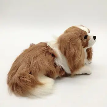 Realist Charlie Câine Norocos Simulare Caine Pudel Jucării De Pluș Figura Jucărie De Câine De Pluș Umplute Anim Jucării Pentru Copii Adulți
