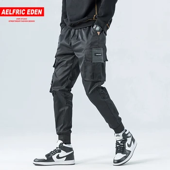 Aelfric M-Eden Multi Buzunare Cargo Pantaloni Barbati Harajuku Hip Hop De Moda Streetwear Pantaloni De Trening Casual Joggeri Masculine Supradimensionate, Pantaloni