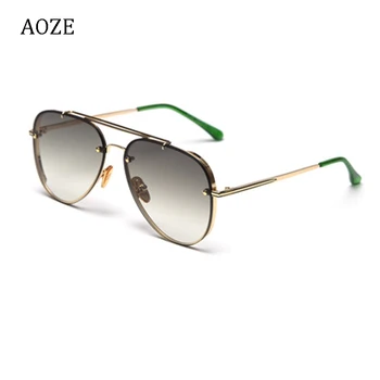 AOZE 2020 moda de înaltă calitate stil clasic pilot gradient de ochelari de soare unisex nit design de brand de ochelari de soare oculos de sol UV400