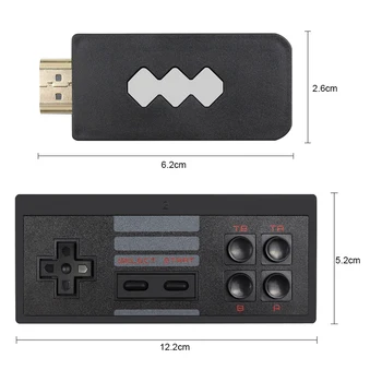USB Wireless Handheld TV Consolă de jocuri Video Construi În 568 Clasic 8 Biți Joc mini Consola Dual Gamepad Compatibil HDMI Ieșire