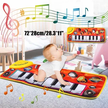 72x28cm Copii Copil de Educație Timpurie de Muzică de Pian Tastatură Covor Muzical Mat Pătură Touch Play Siguranță să Învețe Cântând Amuzant Jucărie