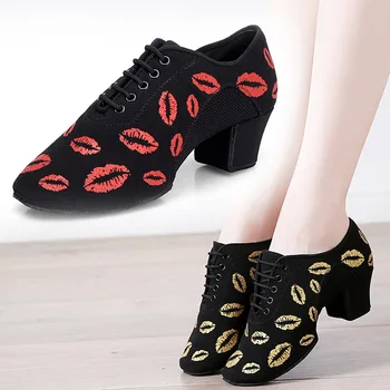 Roșu Galben Pupici Femeie Spring Jazz Latin Pantofi de Dans Modern Pantofi Doamnelor Respirabil Adidași Pantofi eleganti pentru Femei Pantofi de Dans