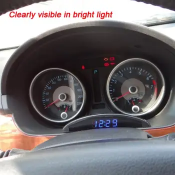 Universal Auto Ceas Luminos LED 12V Digital Ceas Masina Termometru pentru Vehicul Portbagaj de Afișare de Timp cu Funcție de Memorie