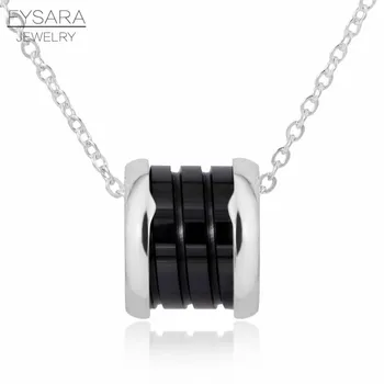 FYSARA Brand Clasic cu Cifre Romane Colier Scurt de Primăvară Alb/Negru din Ceramică Colier Pandantiv Pentru Femei Clavicula Dragoste Colier