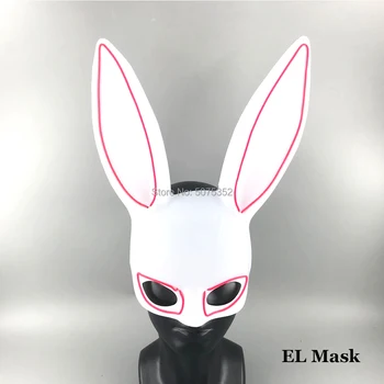 Carnaval EL Sârmă Bunny Masque Masca Masquerade Condus Masca de Iepure Club de Noapte de sex Feminin Masca Pentru Ziua de Nunta Petrecere