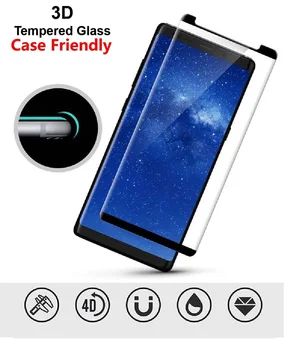 10buc/Lot 3D Curbat Ecran de Sticlă Protector Pentru Samsung Galaxy S20 Ultra S10 S9 Plus Note10Pro Caz Prietenos Film Cu Cutie de vânzare cu Amănuntul