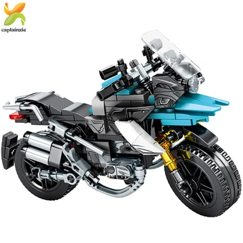 255pcs Oraș Creator DIY Technic Motocicleta Off-road Model Blocuri de Curse de Stradă Ride Motocicleta Cărămizi de Jucărie pentru Copii băiat