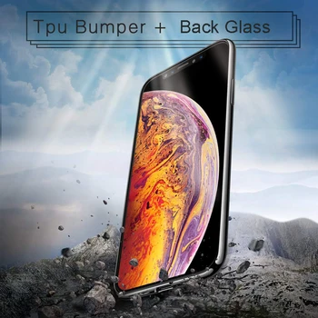De lux Pahar de Caz Pentru iPhone 12 11 Pro XS MAX XR X Cazuri Ultra Subțire Transparent de Sticla din Spate Caz Acoperire Pentru iPhone 11 X 7 12 Clare