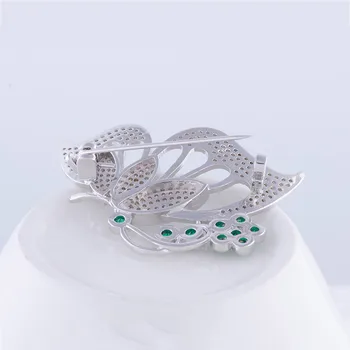 Boutique popular versiune a clasic fluture zircon brosa din cupru cu micro-zircon incrustate ambarcațiuni doamnelor moda broșă pin