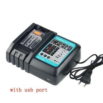 Cu port USB si display Baterie Li-Ion Încărcător Pentru Makita 14,4 V Bl1830 18V Bl1840 Bl1815 Bl1430 Dc18Rf Dc14Sa Dc18Sc