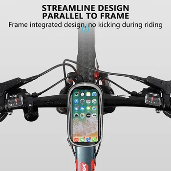 6 inch Touch Ecran Telefon Caz Sac de Biciclete Biciclete de Sus Fata Tub Sac Impermeabil Ciclism Telefon de Montare Pentru MTB Cadru Sac Ghidon#2