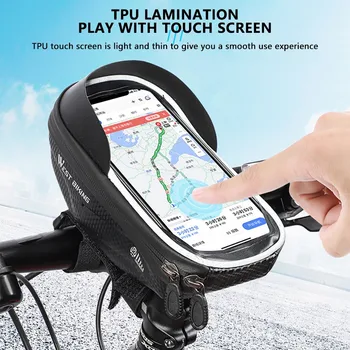 6 inch Touch Ecran Telefon Caz Sac de Biciclete Biciclete de Sus Fata Tub Sac Impermeabil Ciclism Telefon de Montare Pentru MTB Cadru Sac Ghidon#2