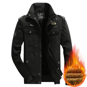 Iarna Barbati Casual Jacheta Uniformă Plus Catifea Îngroșa Masculin Bumbac Spălate în aer liber Scule Sacou Tineretului Liber 5207