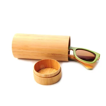 LONSY Vintage Handmade Rotund Greu Protector de Bambus ochelari de Soare Cutie de Caz transport Gratuit