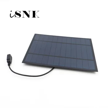 Panou Solar Incarcator 6V 2W 3W 3.5 4.5 W W 6W Policristaline de Celule Solare Solar DIY de încărcare a Bateriei telefonului mobil de 5V USB cablu de 30cm