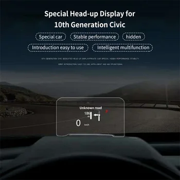 Pentru Honda Civic 10 HUD head up display sistem multi-funcțional speciale de masina cu utilizare specială overspeed de alarmă de securitate