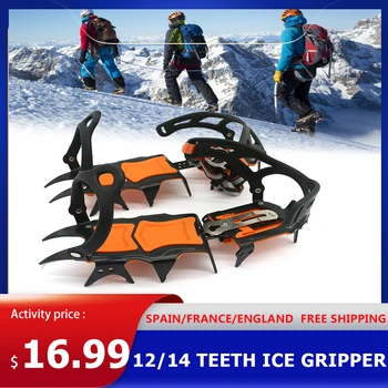 12 Dinți Anti-Derapare Crampoane De Oțel Mangan Catarare Pe Zăpadă, Gheață Alpinism Pantofi Clești Crampon Dispozitiv De Tracțiune Alpinism