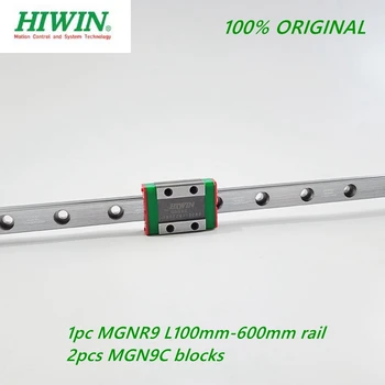 1 buc Original Hiwin feroviar MGNR9 -L 100 200 250 300 330 400 450 500 550 600 feroviar + 2 buc MGN9C bloc Liniare Transportul