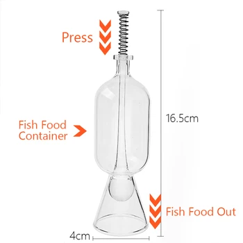 Push Tip De Pește De Sticlă Alimentator Acvariu Tub De Alimentare Portabil De Mici Pești Tropicali De Companie Acvariu Rezervor De Pește Accesorii Convenabil