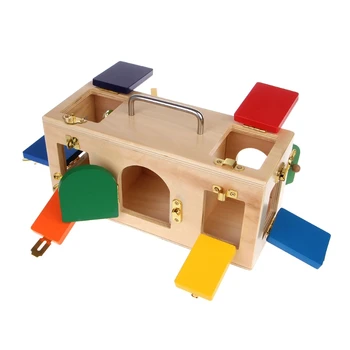 Montessori Colorate Blocare Cutie de copii pentru Copii de Învățământ de Formare Jucării Lungime De Blocare Cutie 32*13.5*12.5 cm jucarii pentru Copii cadouri