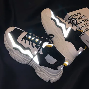 2020 Oameni Noi Pantofi Indesata Adidasi Barbati Pantofi Casual Reflectorizante De Culoare Amestecat Pantofi Tendință De Sex Masculin Adult Respirabil Tata Pantofi Krasovki